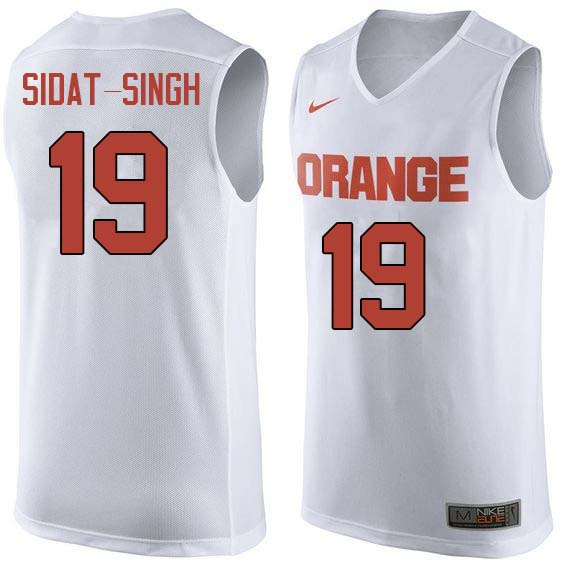 Men #19 Wilmeth Sidat-Singh Syracuse White College Basketball Jerseys Sale-White